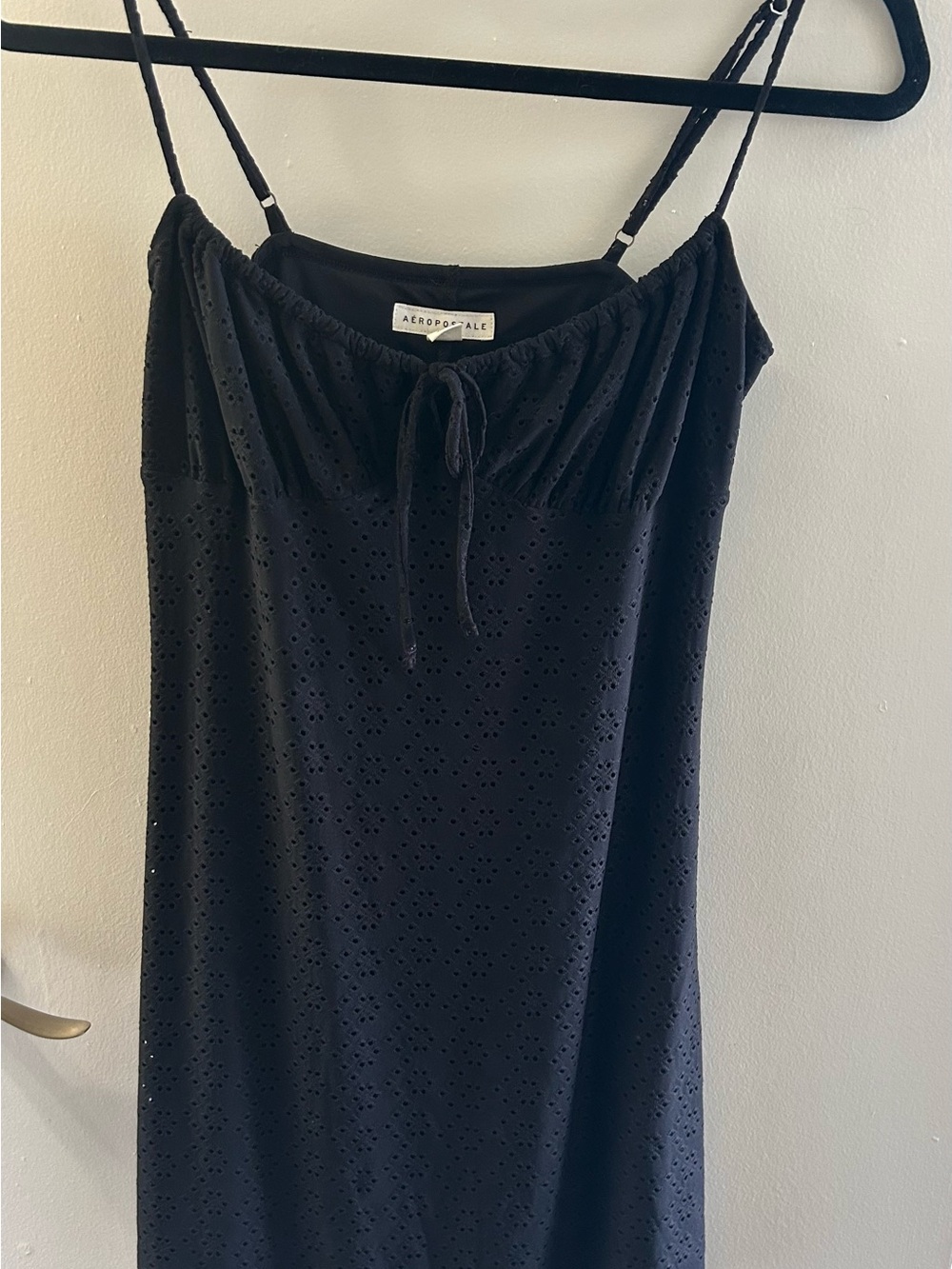 Aeropostale Black Eyelet Spaghetti-Strap Camisole